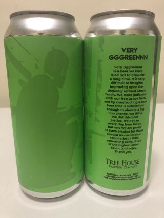 Tree House Brewing Very Gggreennn 2 Cans 6/7/19 Other Half Monkish Trillium