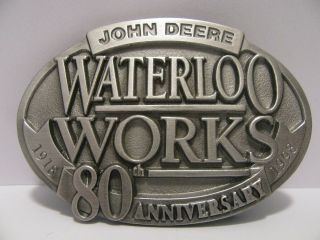 John Deere Waterloo 80th Anniversary 1998 Belt Buckle Ltd Ed 154 Of 375