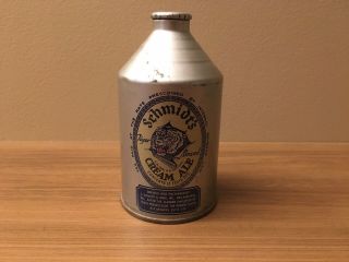 Rare Schmidt’s Brewing Tiger Brand Cream Ale Crowntainer Beer Can 1939 - 1940s