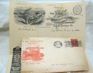 1906 Huber Steam Engines & Threshing Machinery Letterhead & Envelope