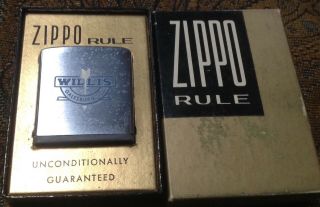 Vintage Tape Measure Zippo Rule - Willis Galesburg,  Il