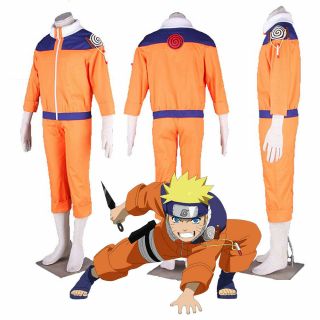 Naruto Shippuden Uzumaki Hokage 1st Cosplay Costume Jacket Pant Outfit Size : Xl