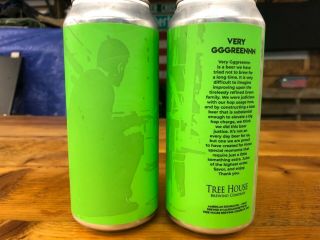 Tree House Brewing - Very Gggreennn - (2) Double Ipa Cans Released Today - Very Rare -