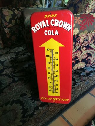 1940s RC ROYAL CROWN COLA LARGE 25 INCH METAL THERMOMETER 6