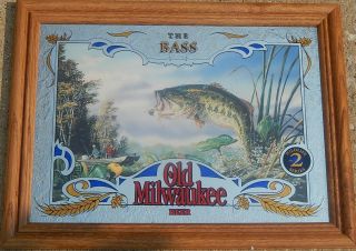 The Bass - Old Milwaukee Beer Mirror Sign