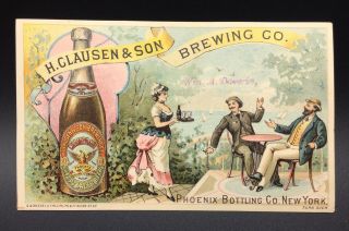 H.  Clausen & Son Brewing Co Advertising Trade Card,  York