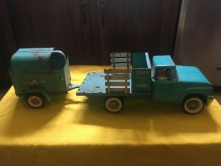 Vintage Structo Farm Truck And Horse Trailer