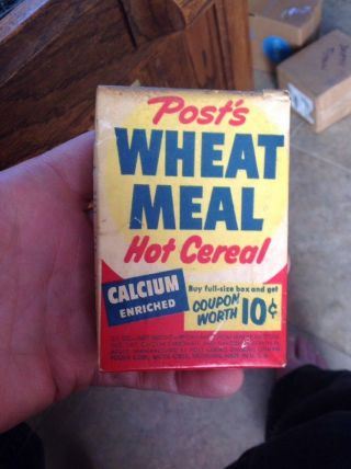 Post Wheat Meal Cereal Box Sample Box Full Battle Creek Michigan Mi Posts