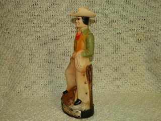 Vintage 1981 Jim Beam Decanter Liquor Bottle Cowboy Wrangler Empty 13 