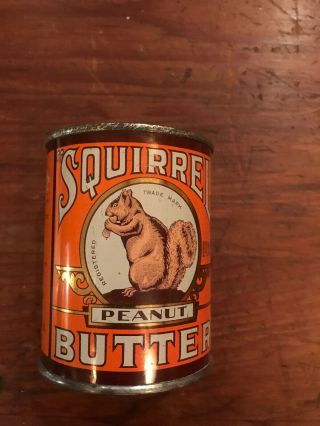 Rare Squirrel Peanut Butter Tin Spice Tin Litho Can
