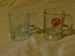 2 - Vintage A&w Root Beer 3 1/4 " Mini Miniature Mugs Advertising Collectibles