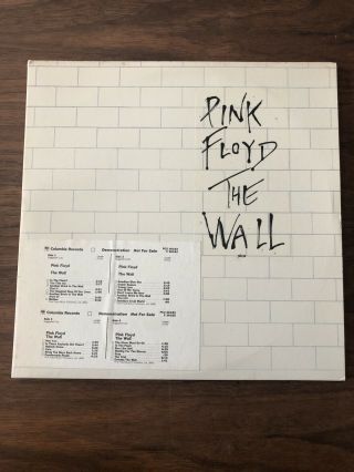 Pink Floyd The Wall 1979 Columbia 2lp - 36183 Rare Orig.  1st Pressing Promo Nm