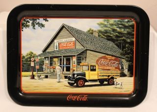 Vintage Coca - Cola Metal Tray " The Pause That Refreshes " 1993 Pamela Renfroe