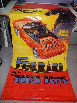Ferrari Huge 1995 Vinyl Banner 355 Spider Rodeo Drive Concours 46x92
