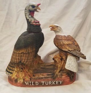 Full Size Austin Nichols " Wild Turkey And Eagle " Decanter No.  4,  1984