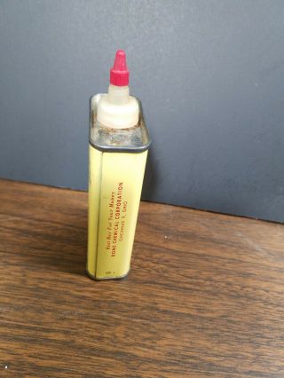 Vintage lighter fluid 4 oz can red devil empty 3