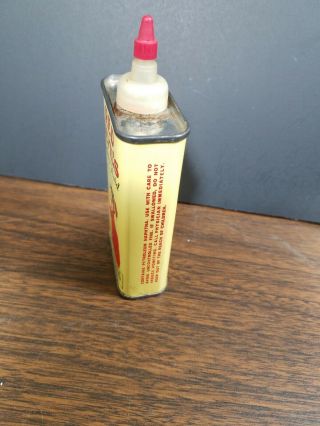 Vintage lighter fluid 4 oz can red devil empty 4