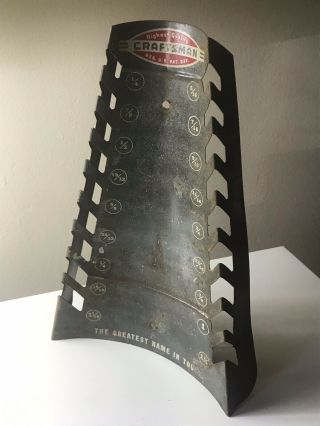 Vintage Craftsman Metal Combination Wrench Holder/display Rack