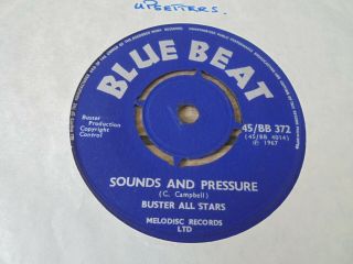 Buster All Stars - Sounds And Pressure 1967 Uk 45 Blue Beat Ska/rocksteady