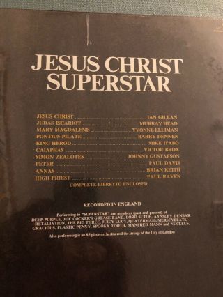Jesus Christ Superstar Vinyl Album 1970 MCA Records MCA2 - 1000 3