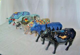 5 Cow Parade Porcelain Figurines
