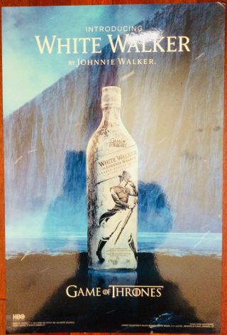 Game Of Thrones " White Walker " Poster Johnnie Walker Black Poster 18 " X12 "