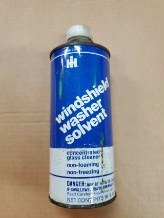 International Harvester Windshield Washer Solvent 16 Ounce Tin Cone Top Can