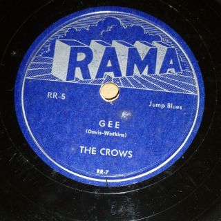 The Crows Doo - Wop 78 Gee B/w I Love You So On Rama In Vg,  Tb2319
