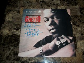 Too Short Rare Authentic Hand Signed Vinyl Lp Record The Ghetto Rap Hip Hop