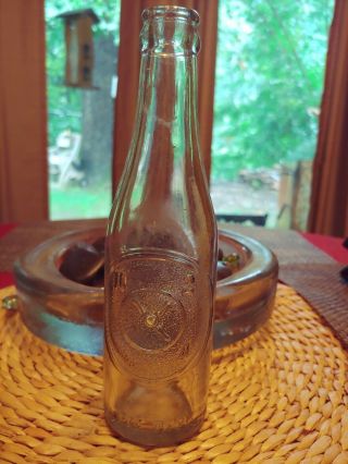 Vtg Dr Pepper Embossed Bottle Good For Life 10 2 4 Clock 6.  5 Oz Clear Glass 8063