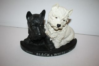 Black & White Scotch Whisky Scotty Dog Bar Topper Sign/statue
