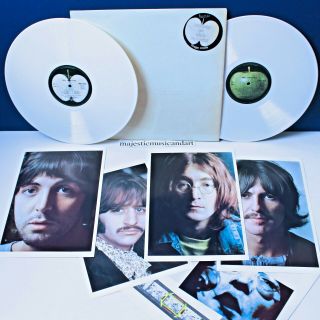 Orig 1968 Apple White Vinyl The Beatles White Album Vinyl Lp Photos Poster Ex,