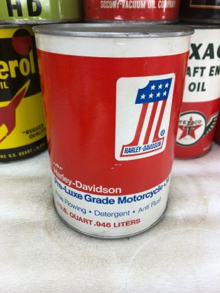 Vintage Quart Harley Davidson Pre - Luxe Motorcycle Oil Can