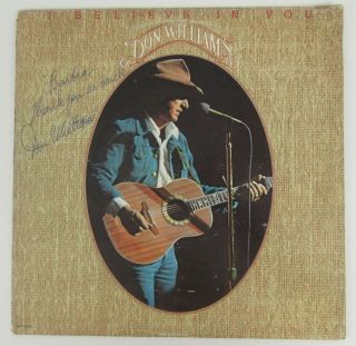 Don Williams Signed Vinyl LP I Believe in You MCA 5133 1980 2