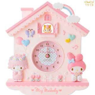 Sanrio My Melody Girls Kids Romm Home Living Room Decorative Wall Clock Decor