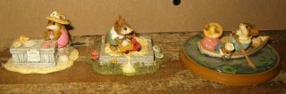 3 Wee Forest Folk Figurines - Sandbox - Shelley Sells Seashells - Forget - Me - Not