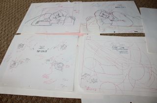 Herge ' s The Adventures of Tintin Animated Model sheets Storyboard Sketch Art 888 3
