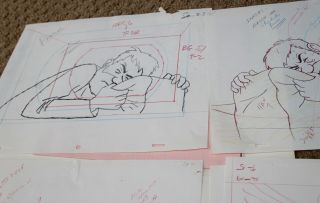 Herge ' s The Adventures of Tintin Animated Model sheets Storyboard Sketch Art 888 7