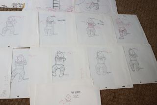 Herge ' s The Adventures of Tintin Animated Model sheets Storyboard Sketch Art 875 5