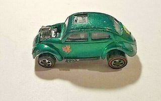 1968 Mattel Hot Wheels Custom Volkswagen Red Line (green) Usa Sunroof Sharp Car