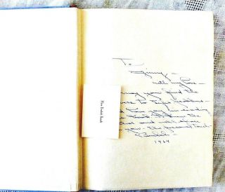 1952 Deluxe " The Prophet " W Slipcase Signed By Actress Beulah Bondi,  Knew Gibran
