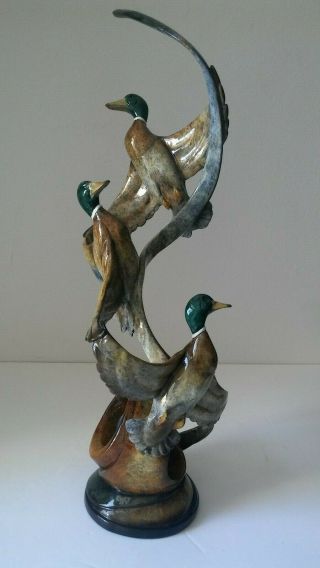 Ducks Unlimited 2007/2008 Exclusive Mallard Ducks Trio Resin Sculpture 2