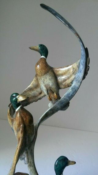 Ducks Unlimited 2007/2008 Exclusive Mallard Ducks Trio Resin Sculpture 7