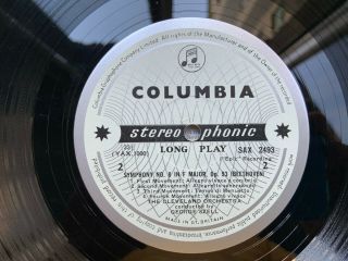 SCHUBERT BEETHOVEN SZELL COLUMBIA B/S SAX 2493 UK LP NEAR TOP CONDITIONS 2