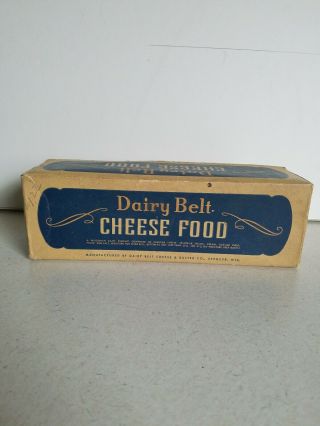Rare Vintage Dairy Belt Cheese Box Cardboard In Great Vintage