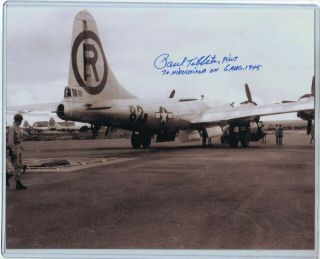 8 X 10 Photo Signed By Enola Gay Pilot Paul Tibbets - Hiroshima