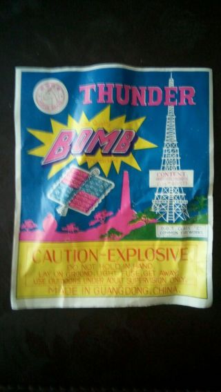 FIRECRACKER FIREWORK LABELS HORSE THUNDER BOMB 16 PACKS AND A BRICK LABLE 5