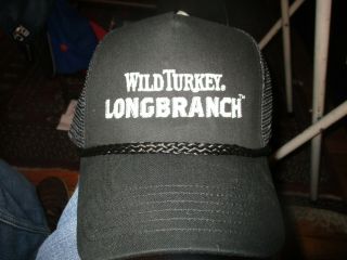 Nwot Black Wild Turkey Longbranch Kentucky Bourbon Mesh Trucker Snapback Hat