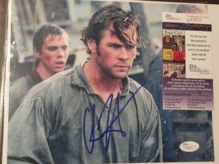 Chris Hemsworth Signed Autographed 8x10 Photo " In The Heart Of The Sea " Jsa Thor