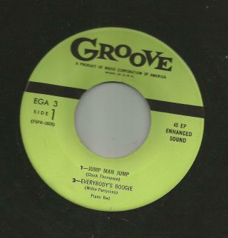 BLUES JUMP E.  P.  w/ PICTURE COVER - PIANO RED - JUMP MAN JUMP - HEAR - 1956 GROOVE 3